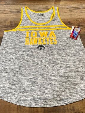 5th & Ocean Heather Gray Tank with Yellow Trim